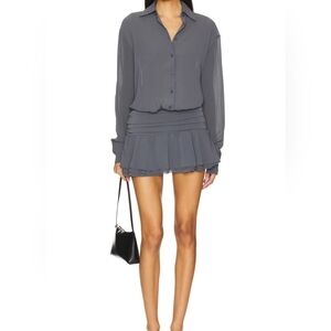 Lioness Girls Girls Girls Mini Dress Dark Olive Grey sz XS